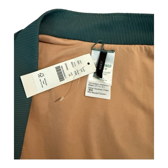 J.Crew Sage Green Ribbed Cross Front Cheeky Bikini Bottom Womens Size 3X NEW - Picture 5 of 12